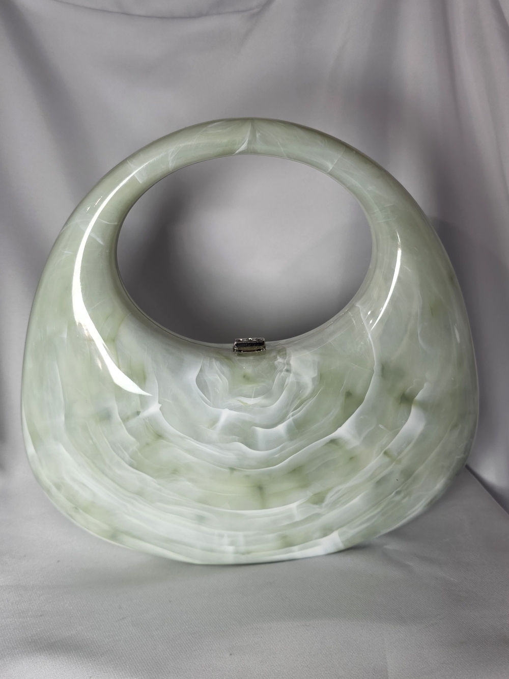 a new day Pale Green Marble Mini Circle Handle Bag